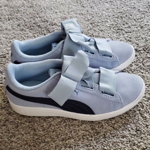 Puma Vikky Ribbon in Light Blue - Picture 2 of 4